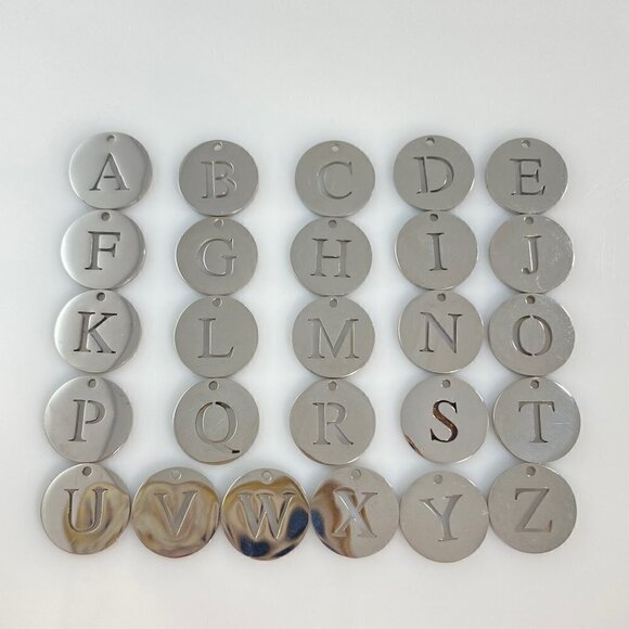 (Choose your) Initial Letter Stainless Steel Cable Chain Necklace - Picture 6 of 10